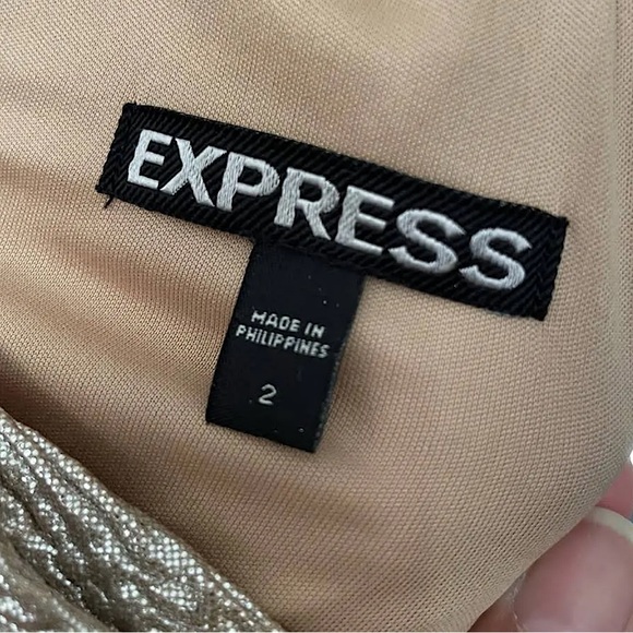 New EXPRESS Gold Dress - Picture 7 of 8